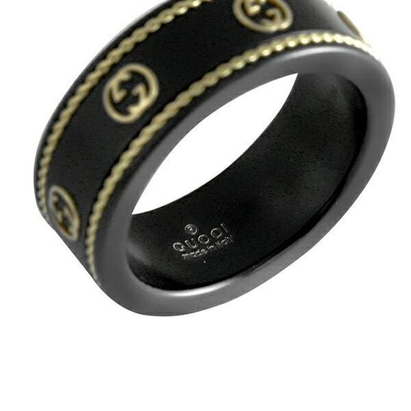 Gucci Ring Icon Black Gold - Picture 4 of 6